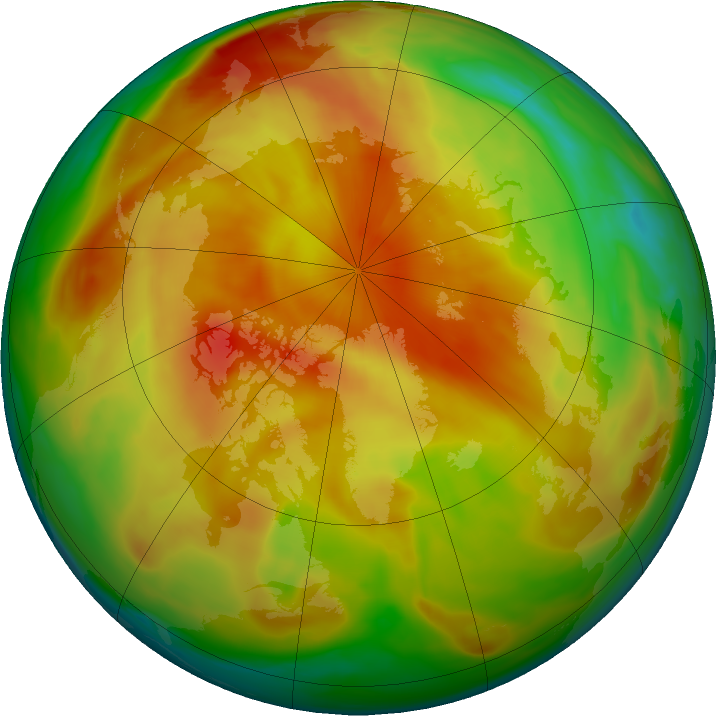 Arctic ozone map for 02 April 2022